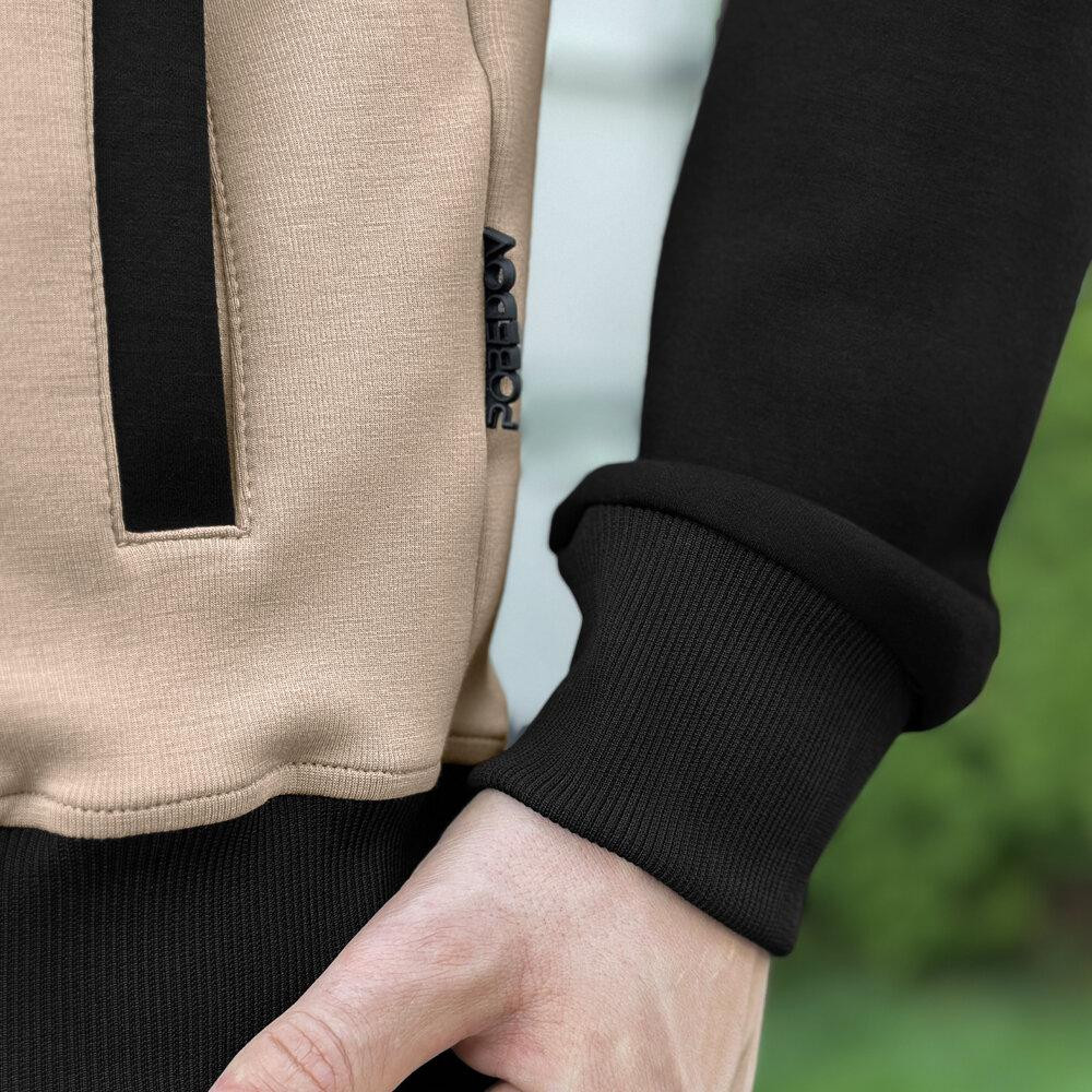 Кремовий чоловічий весно-осінній бомбер на кнопках Pobedov Blast Київ - фото 6