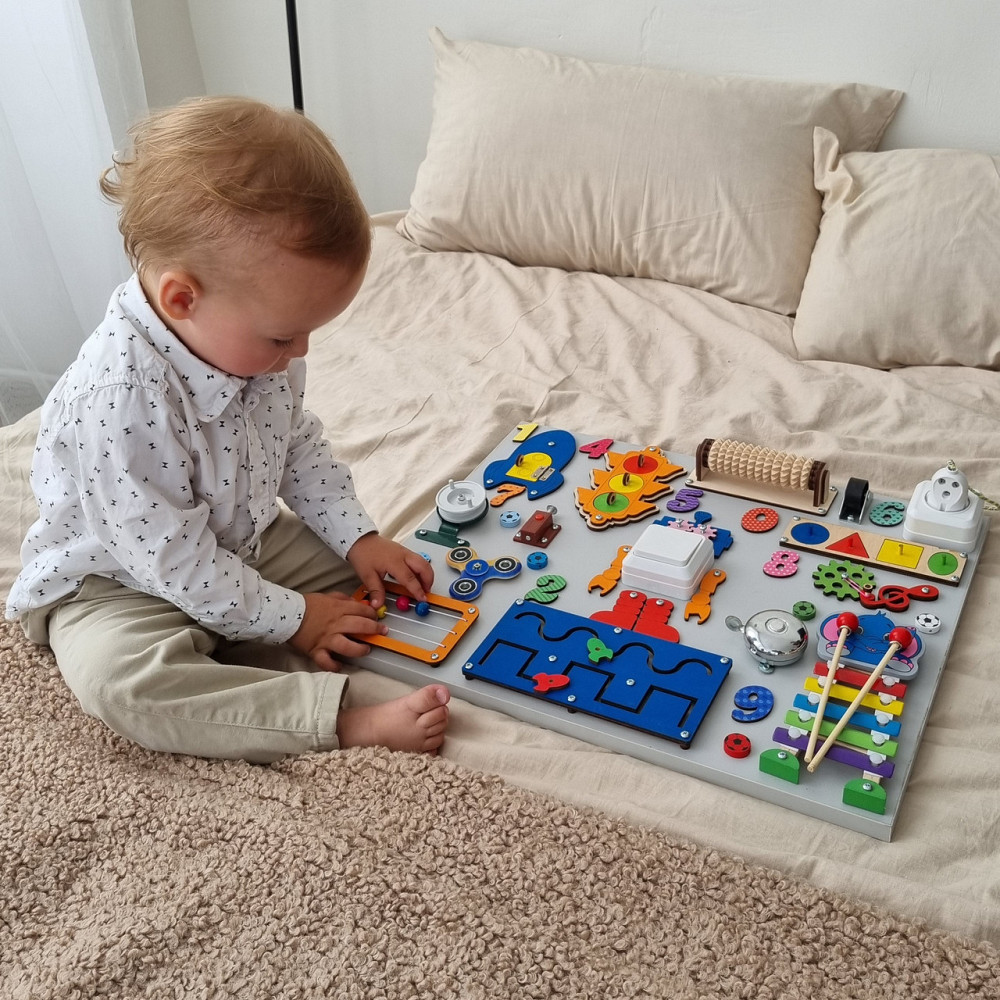 Бізіборд Розвивальна дошка 40х50 Розвивальна дошка для дітей Іграшки від 6 місяців для розвитку дрібної моторики Тернопіль - фото 7