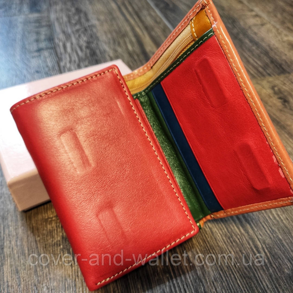 Маленький шкіряний жіночий гаманець пудрового кольору Marco Coverna MC 2-2068 Київ - фото 3