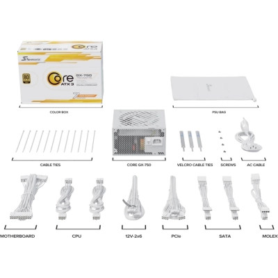 Блок питания Seasonic 750W (CORE GX-750-ATX31-WHITE) Винница - изображение 2