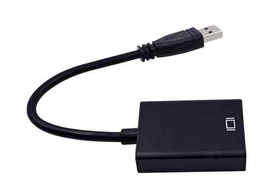 Перехідник USB 3.0 Type-A --> HDMI AF кабель 20см, чорний Вінниця