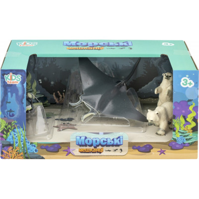 Фігурка Kids Team Морські мешканці: скат, біла ведмедиця з ведмежам, акваланг (Q9899-P26_3) Вінниця - фото 2