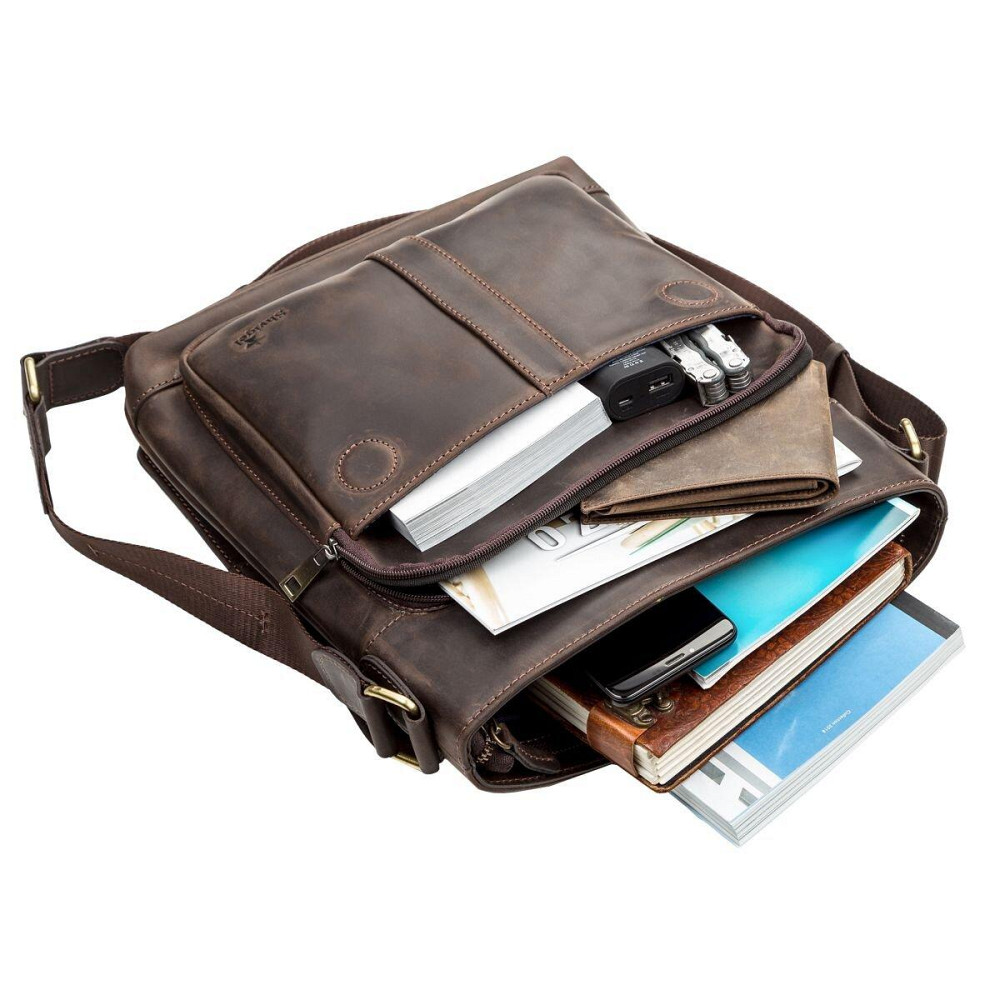 Сумка чоловіча шкіряна Коричнева (SHVIGEL) Київ - фото 9