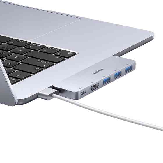 USB-хаб Baseus UltraJoy Series 5-Port HUB Space Grey (USB-C*2 to USB-C 40Gbps*1+HDMI 4K@30Hz*1+USB3.0*3） Одеса