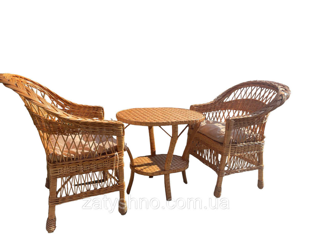 Меблі плетені з овальним столом Київ - фото 4