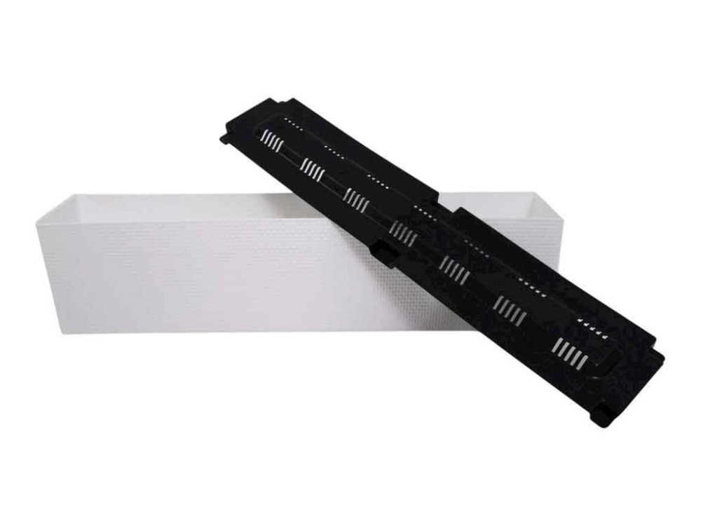 Балконный горшок для цветов КАННА 40 с вставкой арт.Bp40wh 39*14*14см белый ТМ ММ-ПЛАСТ Киев - изображение 1