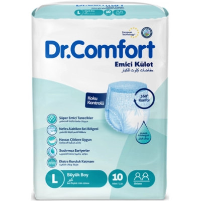 Підгузки для дорослих Dr.Comfort Large 100-150 см 10 шт (8680131205646) Вінниця - фото 1