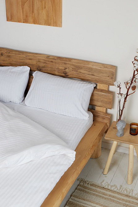 Комплект постільної білизни Ideal Textile страйп-сатин полуторний (56860554) Чернівці - фото 1