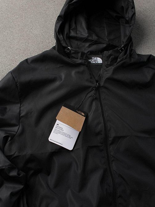 Чоловіча чорна літня куртка The North Face , легка вітровка корного кольору з капюшоном Львів - фото 7