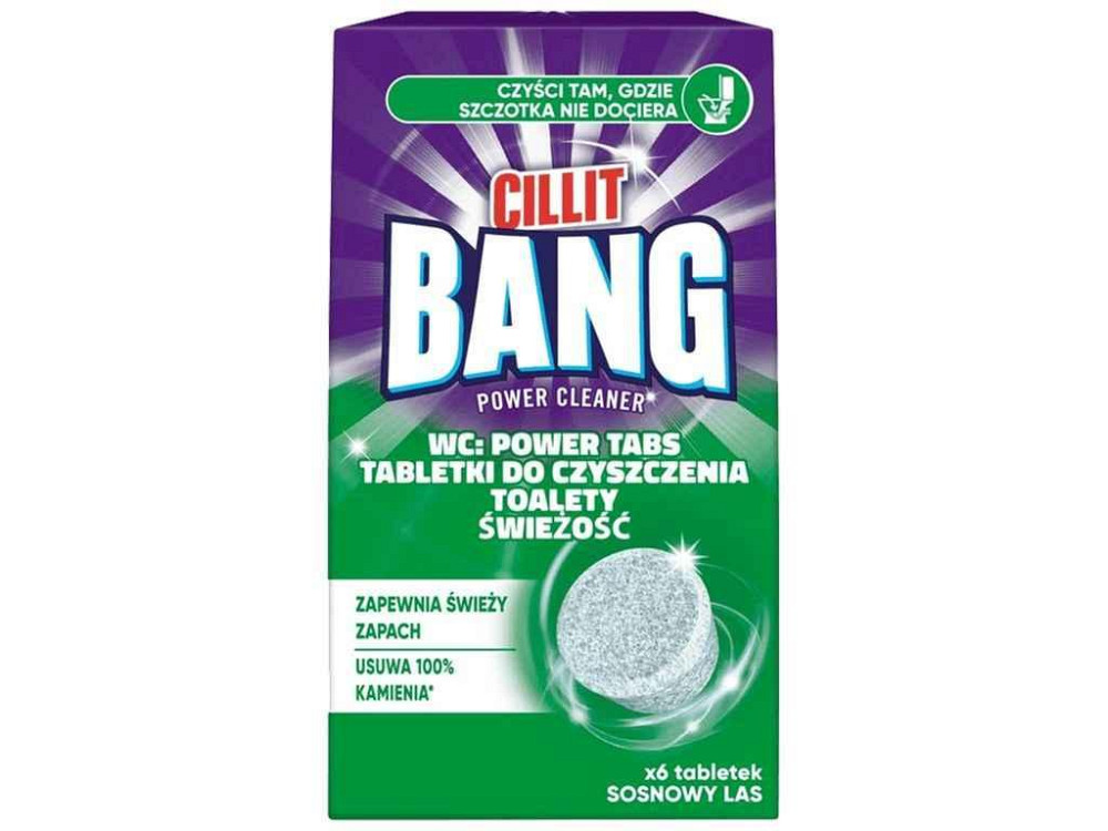 Таблетки для чистки унитаза 6шт Свежесть соснового леса ТМ CILLIT BANG Киев - изображение 1