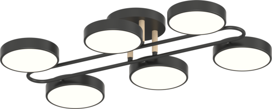 VALESO Люстра VALESO -6 чорний+дерево Коломия