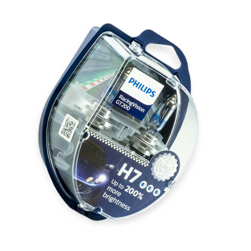 Автолампа 12V 55 W PHILIPS Racing Vision GT200 200% (2шт) H7 Мукачево - изображение 1
