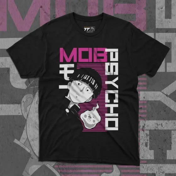 Футболка чоловіча з  принтом Mob Psycho #4 Розмір 48 Anime0900 Дніпро