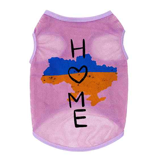 Майка для собак WAUDOG Clothes малюнок "Дім", сітка, XS, B 26-29 см, C 16-19 см рожевий Київ
