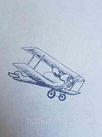 Обои флизелиновые эко Decoprint Sweet Dreams 0.53х10 детские самолеты серые бежевые с серебром на серо голубом Киев