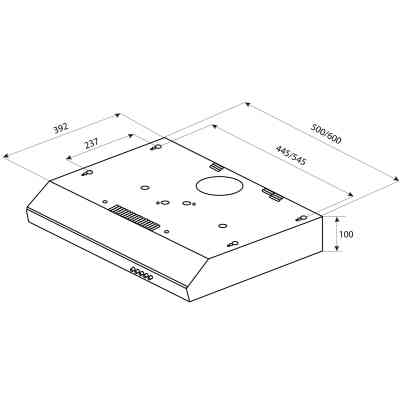 Витяжка кухонна Pyramida UX 60 (380) B WH Вінниця