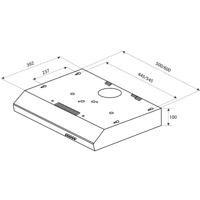 Витяжка кухонна Pyramida UX 60 (380) B WH Вінниця - фото 6