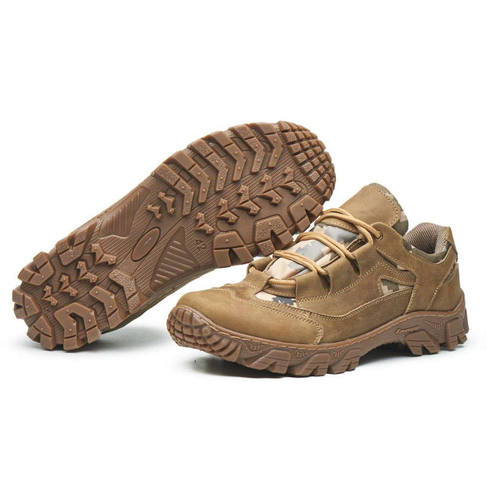 Чоловічі тактичні кросівки з натуральної шкіри та кордури колір-кайот 44 (29) Харків - фото 2