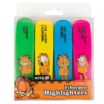 Набір маркерів Kite Highlighter Garfield, набір з 4-х кольорів (GF25-444) Вінниця - фото 3