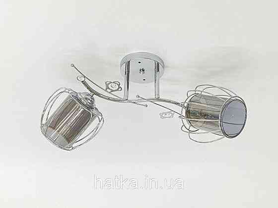 Стельова люстра на 2 плафони 91187B/2 хром Київ