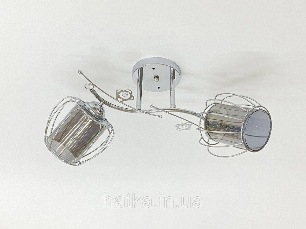 Потолочная люстра на 2 плафона 91187B/2 хром Киев - изображение 1
