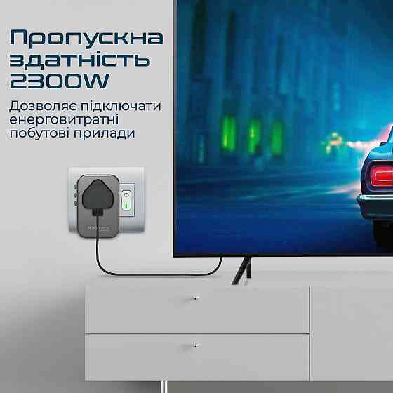 Зарядний пристрій Promate TripMate-GaN75 75W Black ( Чорний ) Харьков