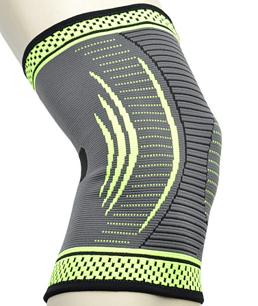 Компрессійний наколінник MadMax MFA-284 3D Compressive knee support Dark grey/Neon green M Кам'янське - фото 6