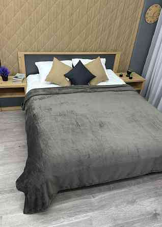 Плед-покривало Decorator WellSoft 180х210 см однотонний Сірий (87-261) Київ