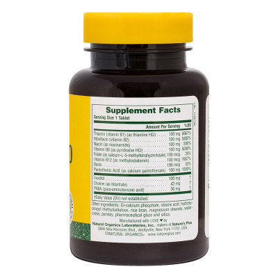 Вітамін Natures Plus B-комплекс повільного вивільнення, MEGA В-100, Nature's Plus (NTP1430) Вінниця - фото 2
