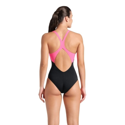 Купальник Arena Dreamhline Swimsuit V Back 008328-500 чорний, фіолетовий, бірюзовій 42 (3468337427971) Вінниця - фото 2