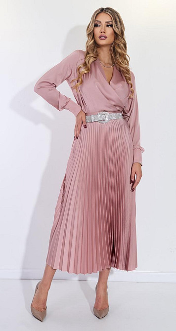 Костюм зі спідницею гофре із шовку (42) Київ - фото 3