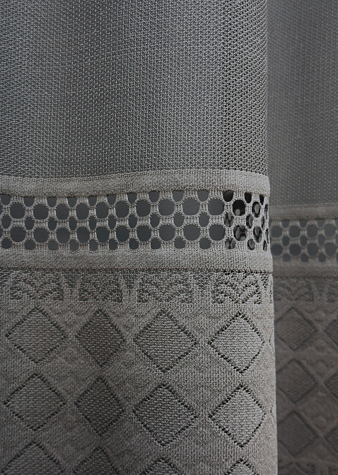 Тюль VR-Textil 1641т Greta Жаккард Графитовый 300х270 см (42-0603) Киев - изображение 6