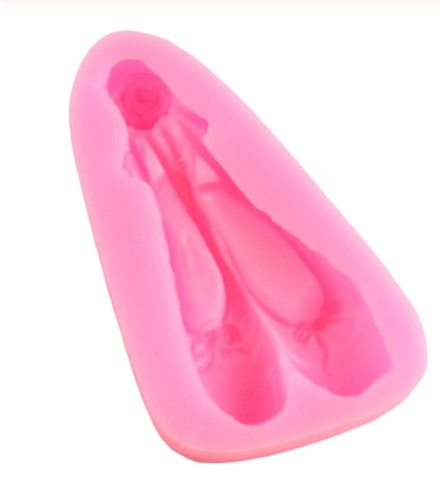 Молд силиконовый Пуанты 65 на 34 мм розовый Киев - изображение 3