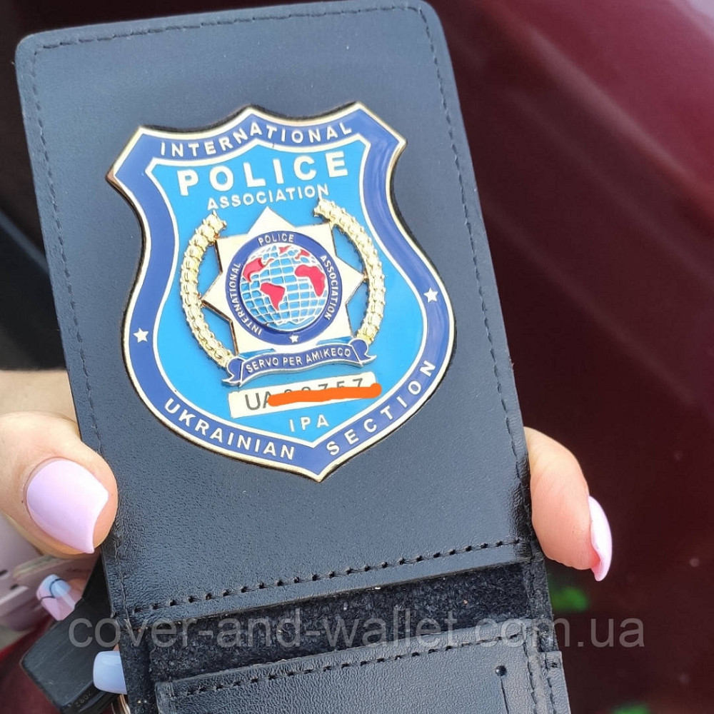 Шкіряна обкладинка МПА (міжнародна поліцейська асоціація) Київ - фото 8