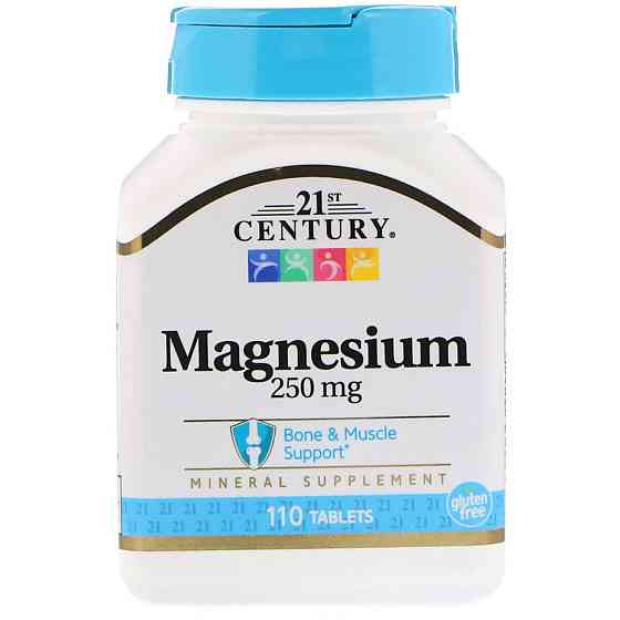 Магний 21st Century Magnesium, 250 mg, 110 Tablets Луцк