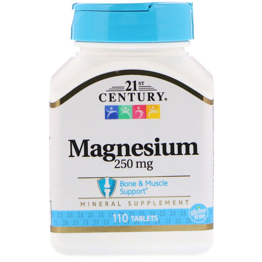 Магний 21st Century Magnesium, 250 mg, 110 Tablets Луцк - изображение 1