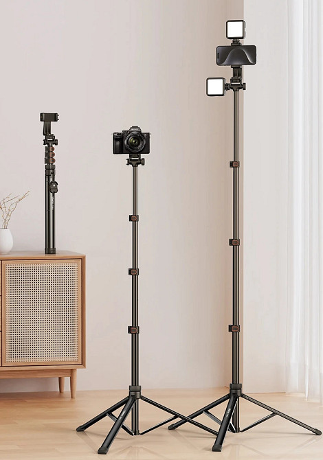 Штатив для телефона с поворотом и наклоном высокий 52-160см Ulanzi TB64Z Киев - изображение 5