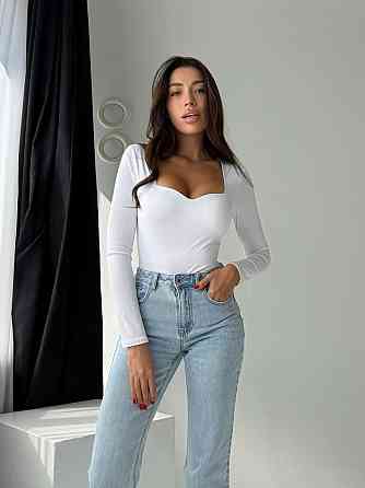 Стильне жіноче боді з пушапом-ап ефектом мікродайвінг Біле, 46/48 Одеса