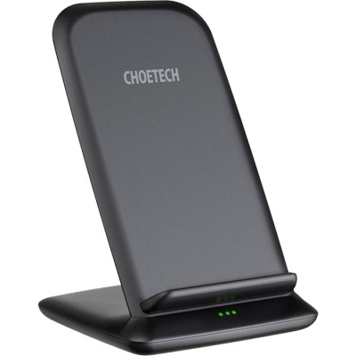 Зарядний пристрій Choetech 15W Fast Wireless Charging Stand 2coils black (T555-F-BK) Вінниця - фото 2