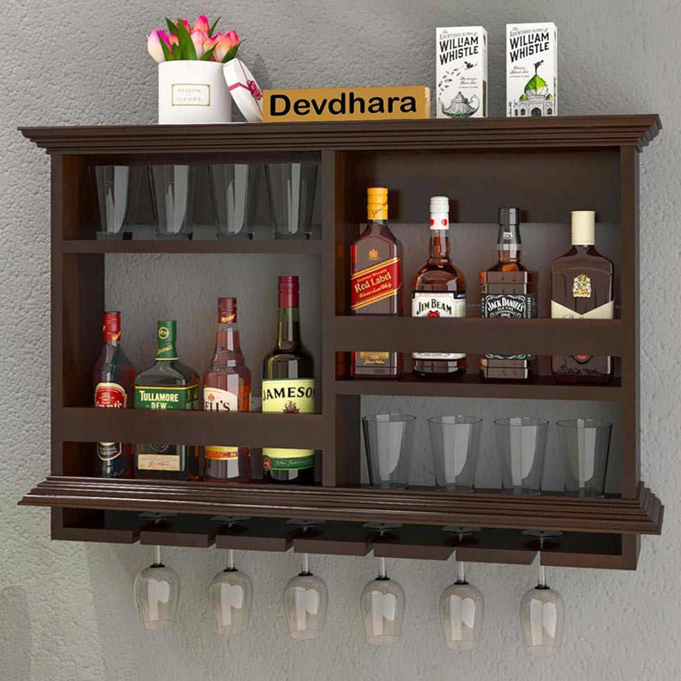 Настенная винная полка 