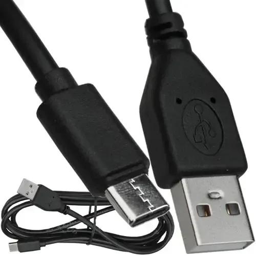 Шнур штекер USB A - штекер USB type C, 1,5м, чёрный, Полтава