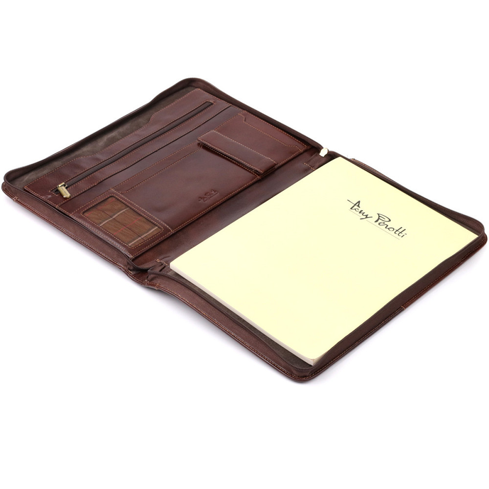 Папка с блокнотом из гладкой натуральной кожи Tony Perotti 20849_1 (1278L moro) Коричневая Киев - изображение 7