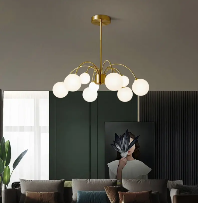 Светодиодная люстра Венера 5041 (Золотая) на 9 плафонов Винница - изображение 2