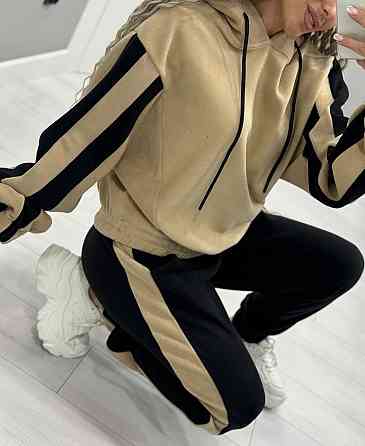 Жіночий спортивний костюм двосторонній фліс dabl Туреччина Бежевий, 46/48 Одеса