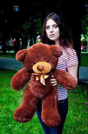 Мягкая игрушка Подарок плюшевый мишка, Плюшевый медведь Рафаэль 80 см Шоколадный Тернополь