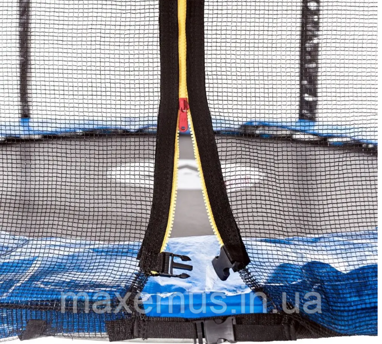 Батут Atleto 183 см (6 ft) с защитной сеткой и лестницей детский садовый батут синий Blue Edition Мостиська - фото 6