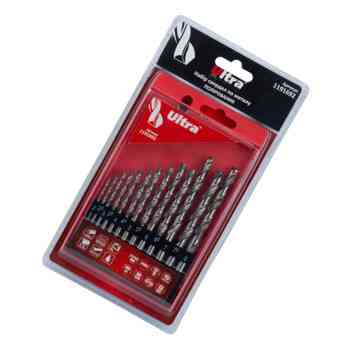 Набір свердл по металу Р6М5 13шт (2,0-8,0 мм) пласт. футляр Ultra Мукачево