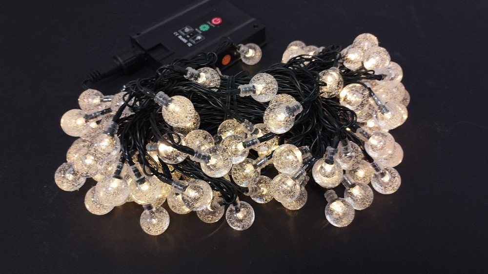 Гірлянда Кульки 10 м на сонячній батареї 17931 Луцьк - фото 1