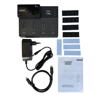 Док-станція для накопичувачів Maiwo 4*NVMe M.2 SSD Key M/B+M to USB4.0 USB-C 40Gbps (K3015P4) Вінниця - фото 10