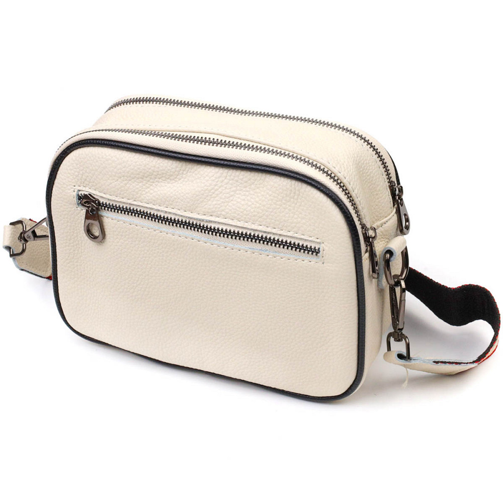 Сумка кросс-боди прямоугольная из натуральной кожи 22117 Vintage Белая Киев - изображение 2